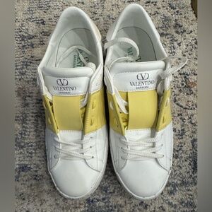 Valentino Garavani White and Yellow Women's Sneakers